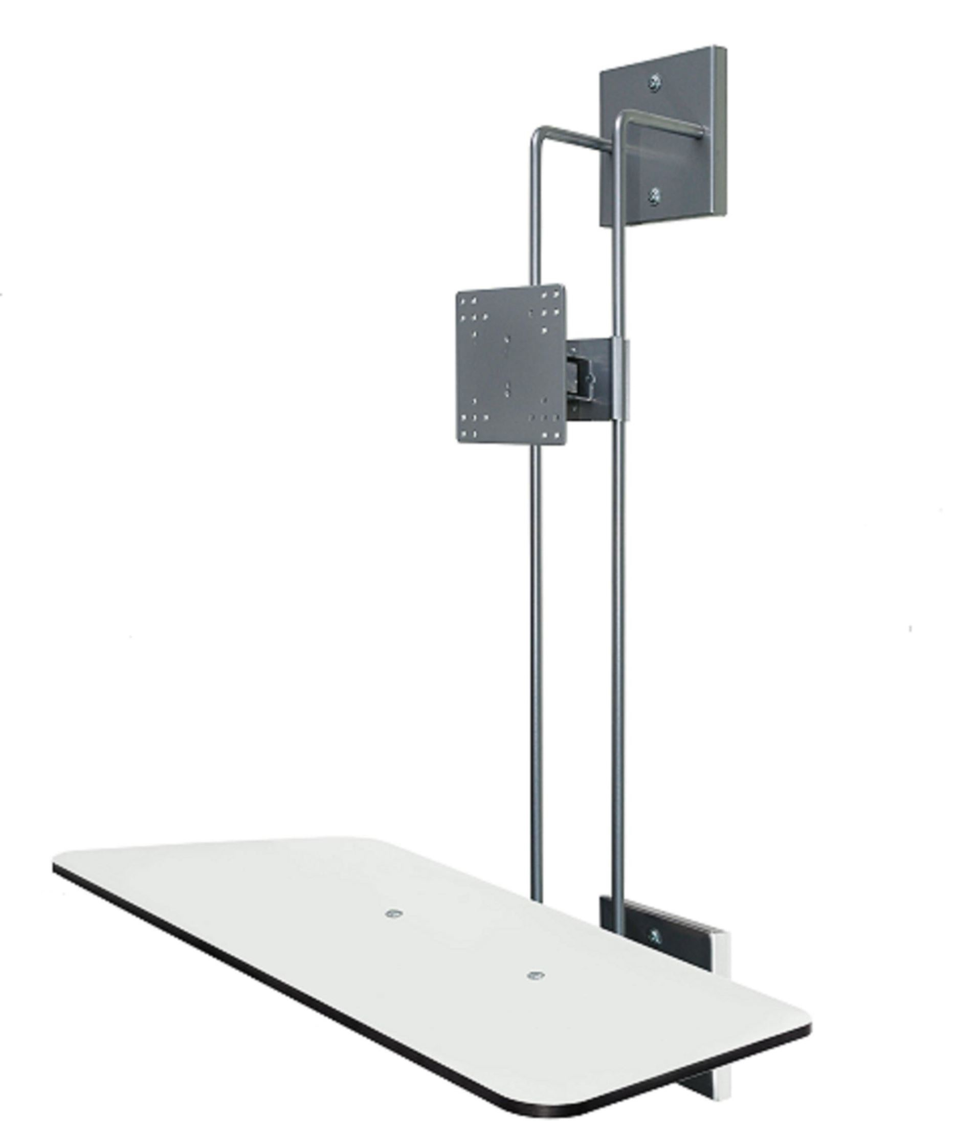 R-Go Steel Hang Out Wandhalterung, verstellbar, silber - Klammer für LCD-Display/Tastatur - Stahl - Silber - Bildschirmgröße: bis zu 68,6 cm (bis zu 27 Zoll)