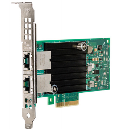 Intel X550-T2 - Eingebaut - Verkabelt - PCI Express - Ethernet - 10000 Mbit/s - Grün - Silber