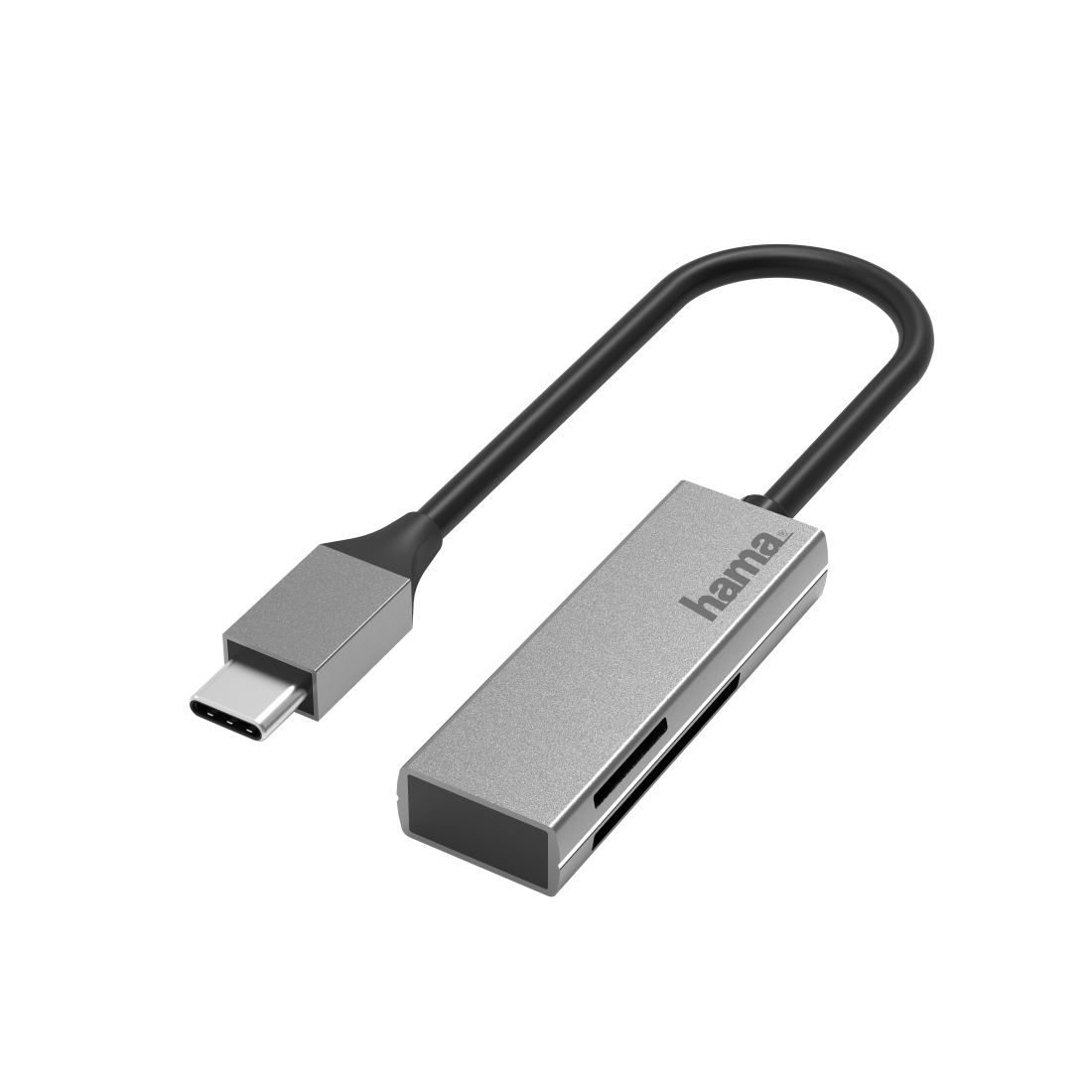 Hama USB-Kartenleser, USB-C, USB 3.0, SD/microSD, Alu