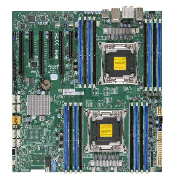 Supermicro X10DAi - Motherboard - Erweitertes ATX - LGA2011-v3-Sockel - 2 Unterstützte CPUs - C612 - USB 3.0 - 2 x Gigabit LAN - HD Audio (8-Kanal)