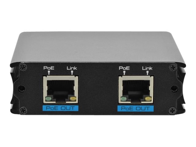 DIGITUS 1-Port zu 2-Port Fast Ethernet PoE+ Repeater, 802.3 af/at