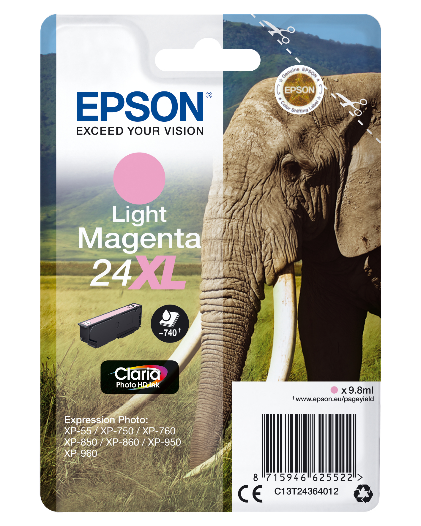 Epson 24XL - 9.8 ml - XL - hellmagentafarben