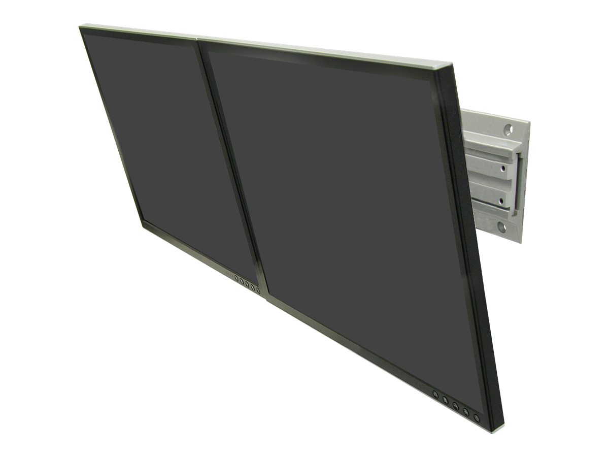 Ergotron Neo-Flex - Befestigungskit (2 Drehgelenke, 2 Rack-Montagehalterungen, Wandschiene 26") - schmal - für 2 LCD-Displays - Grau, Schwarz - Bildschirmgröße: bis zu 61 cm (bis zu 24 Zoll)