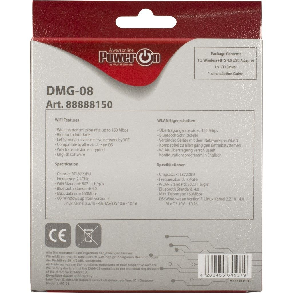 Inter-Tech DMG-08 - Netzwerkadapter - USB 2.0