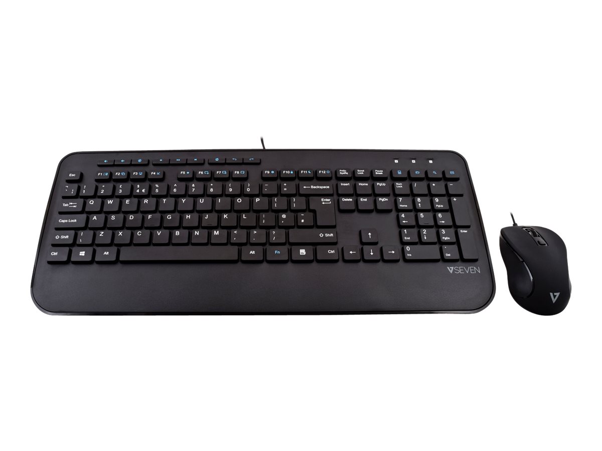 V7 CKU300UK - Tastatur-und-Maus-Set - USB - GB