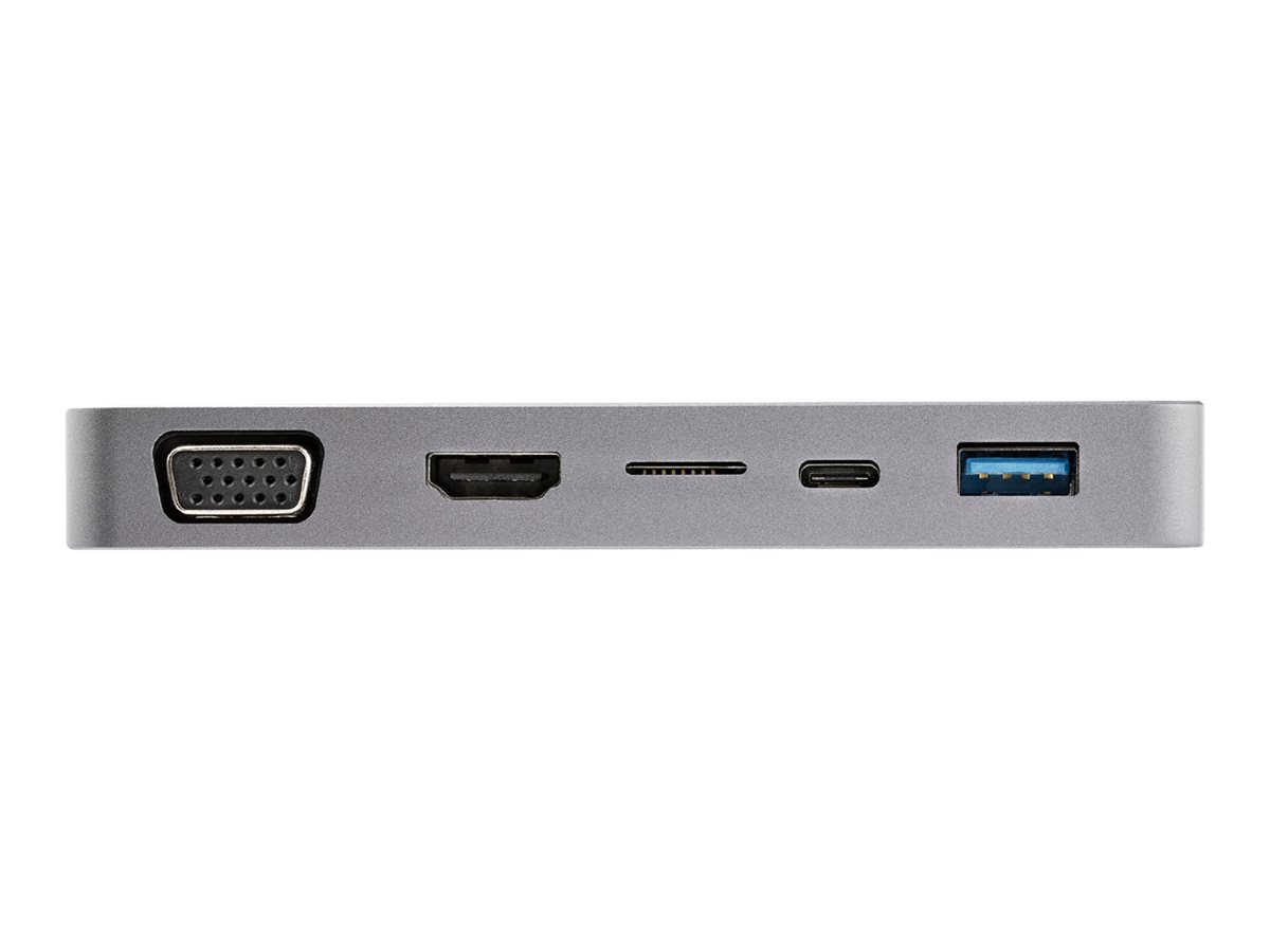 StarTech.com USB-C Multiport Adapter - USB-C auf 4K HDMI oder VGA mit 100W Power Delivery Pass-Through, 2-Port 10Gbit/s USB Hub, MicroSD, GbE - USB 3.1 Gen 2 Typ C Mini/Travel Dock (CDP2HVGUASPD)