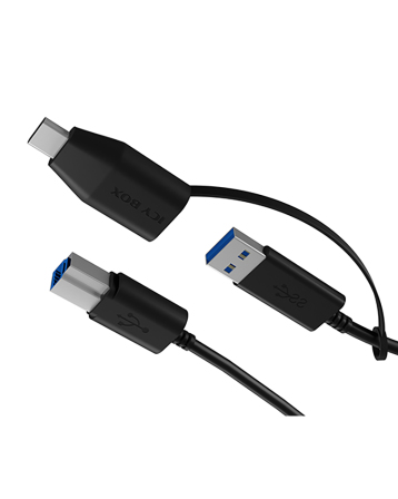 ICY BOX IB-CB032 - USB-Kabel - USB Typ A, USB-C zu USB Type B (M)