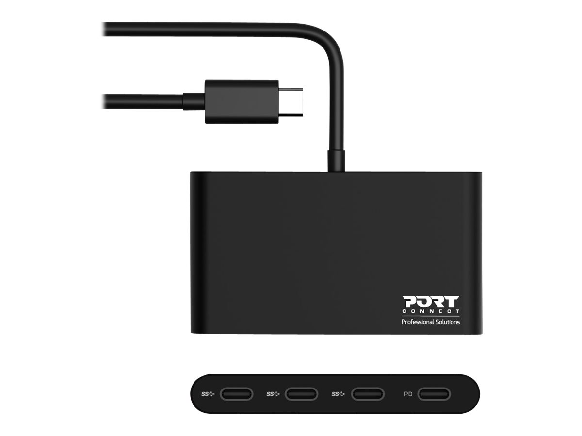 PORT Designs PORT Connect - Hub - 3 x USB-C + 1 x USB-C (Spannungsversorgung)