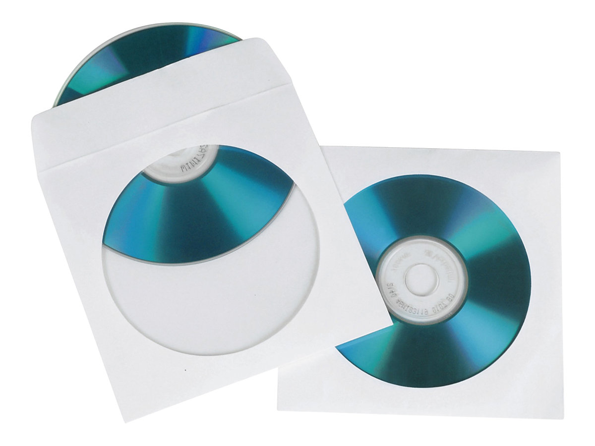 Hama CD-ROM Paper Sleeves - CD-Hülle - Kapazität: 1 CD - weiß (Packung mit 50)