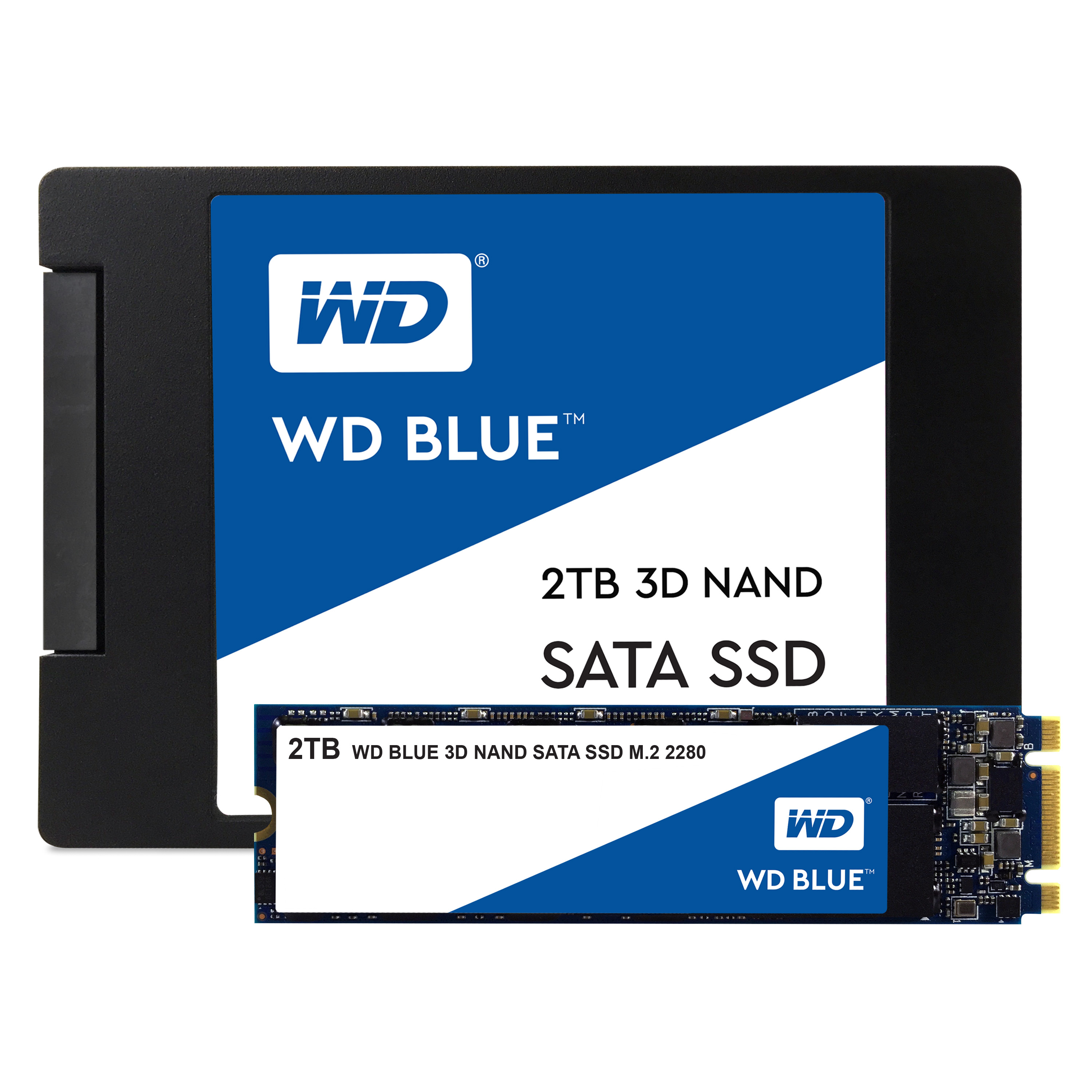WD Blue 3D NAND SATA SSD WDS200T2B0A - 2 TB SSD - intern - 2.5" (6.4 cm)