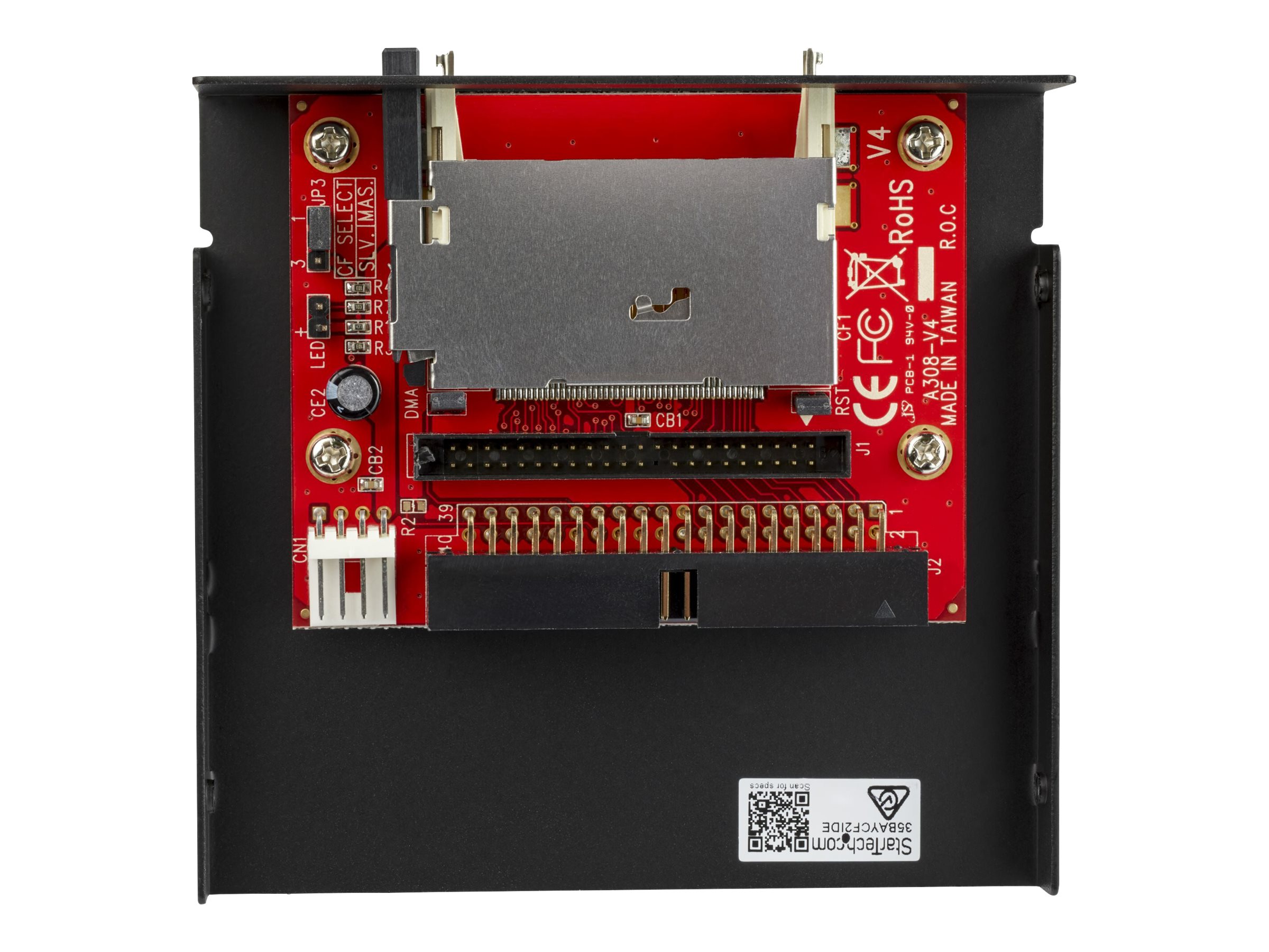 StarTech.com 3,5 Zoll Laufwerksschacht IDE auf CF SSD Kartenleser - CompactFlash - Solid State Drive - Kartenleser - 8,9 cm (3,5 Zoll)