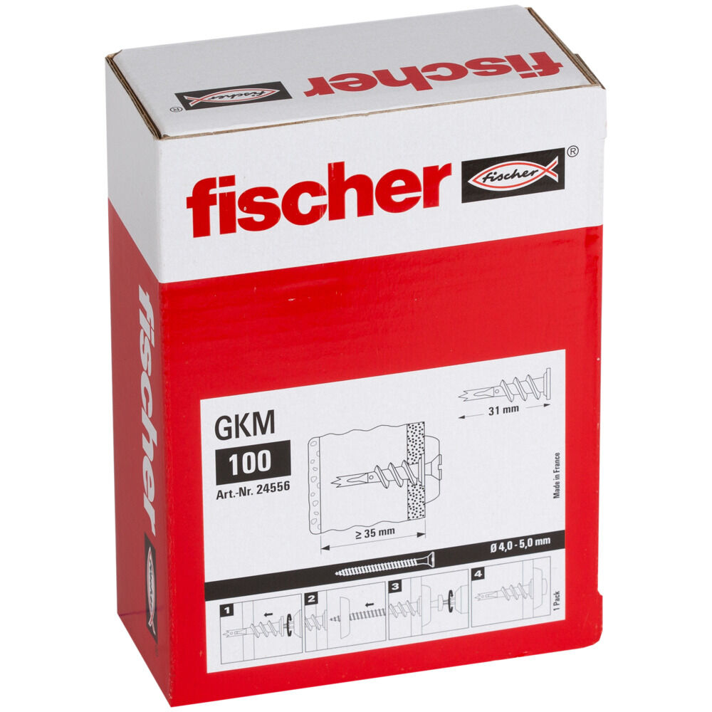 fischer 024556 - Schraube - Stahl - Gipskarton - Edelstahl - 3,1 cm - 100 Stück(e)