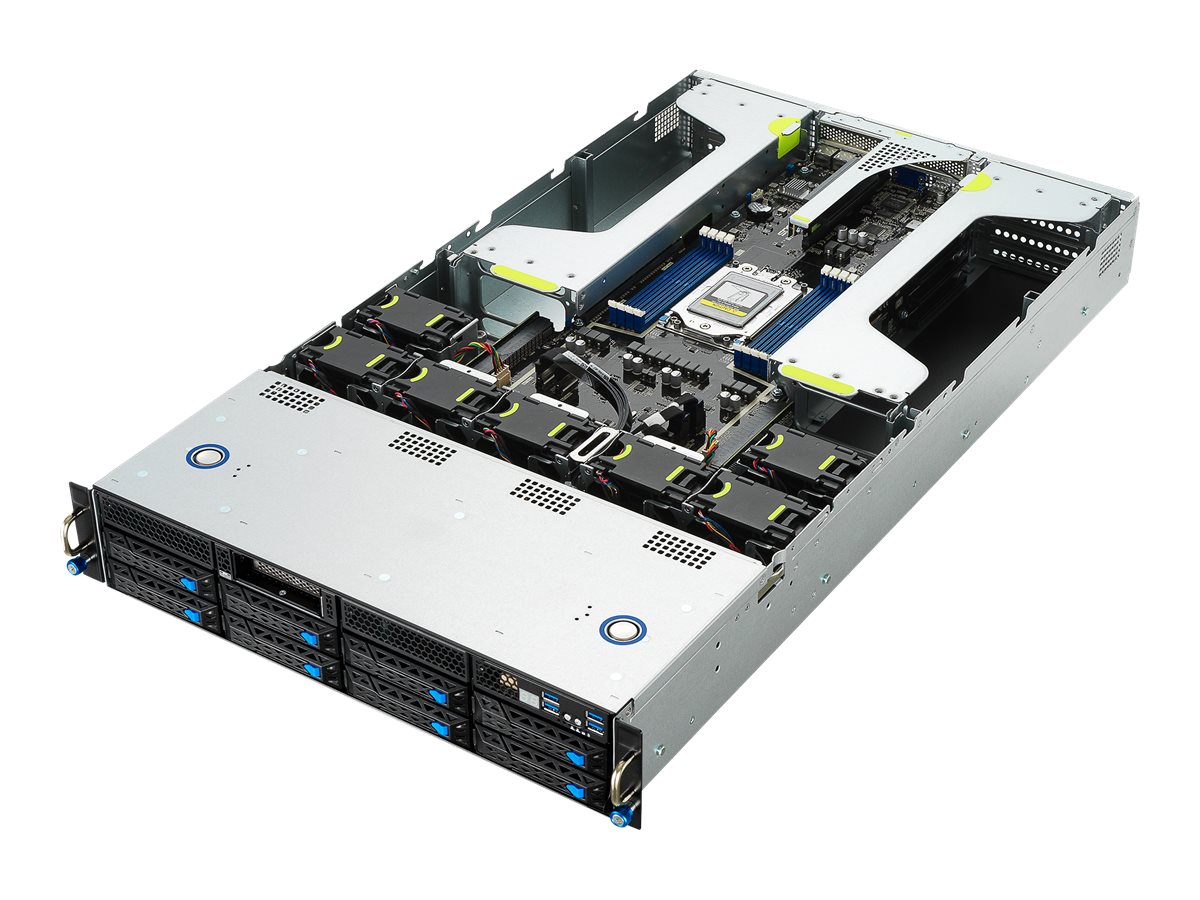 ASUS ESC4000A-E10 - Server - Rack-Montage - 2U - 1-Weg - keine CPU - RAM 0 GB - SATA - Hot-Swap 6.4 cm, 8.9 cm (2.5", 3.5")