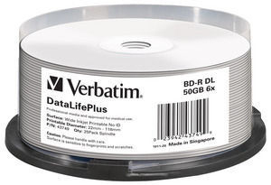 Verbatim DataLifePlus - 25 x BD-R DL - 50 GB 6x
