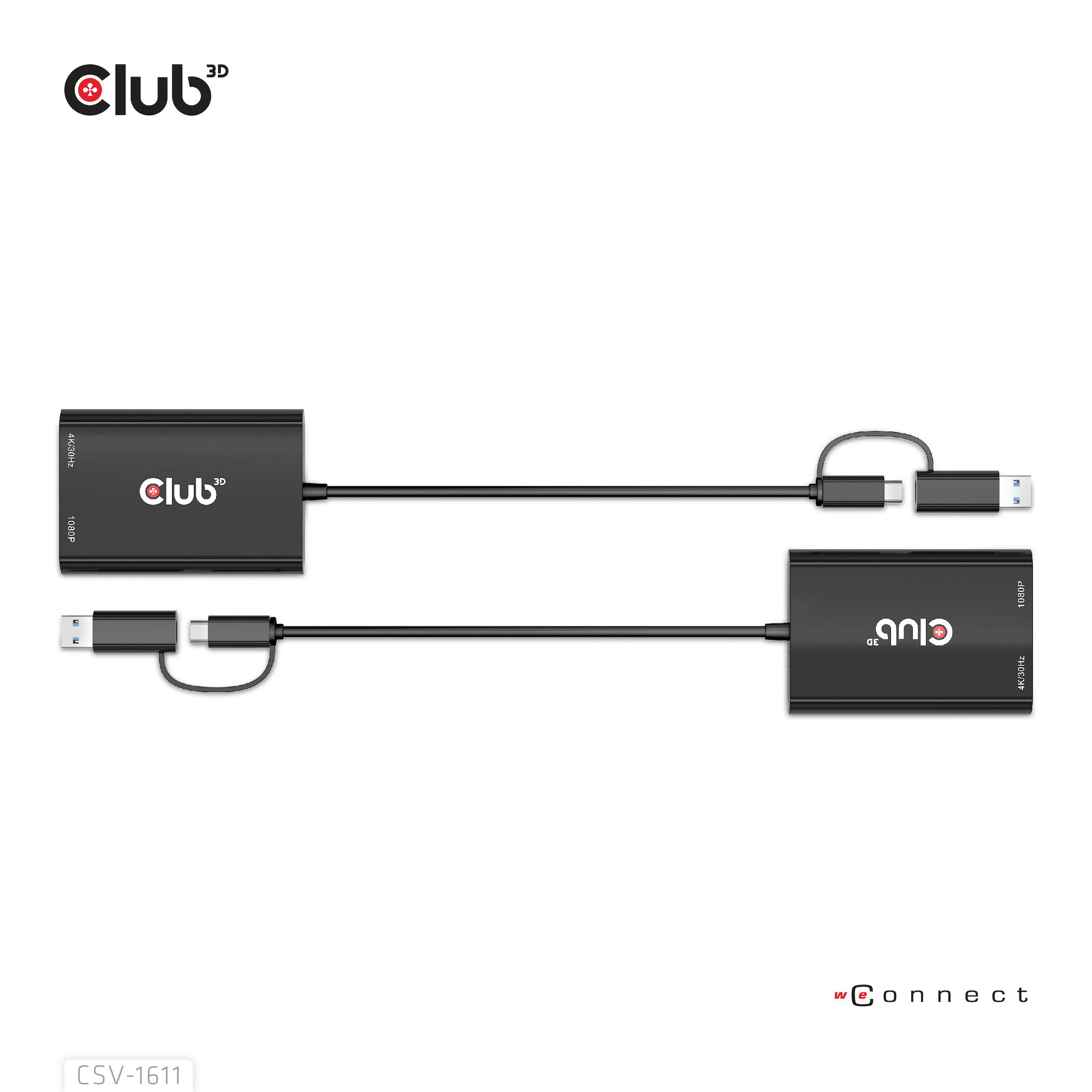 Club 3D Videoadapter - USB Typ A, 24 pin USB-C (M)