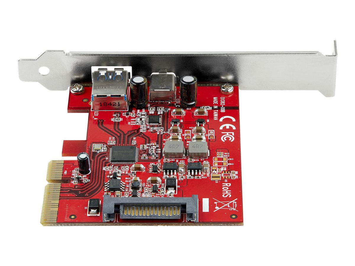 StarTech.com 2-Port 10Gbps USB-A & USB-C PCIe Card, USB 3.1 Gen 2 PCI Express Type C/A Host Controller Card Adapter, USB 3.2 Gen 2x1 PCIe Desktop Expansion Add-On Card, Windows/macOS/Linux