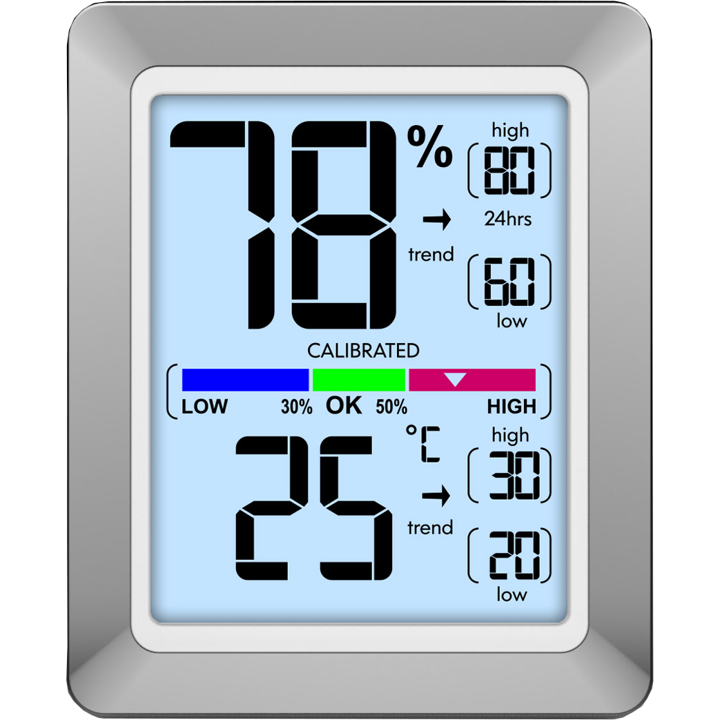 Technoline WS 9460 - Silber - Innen-Hygrometer - Innen-Thermometer - Hygrometer - Thermometer - Hygrometer - Thermometer - Akku - 73 mm
