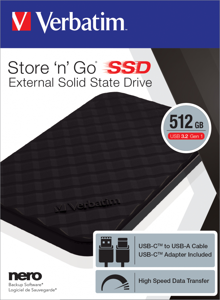 Verbatim Store 'n' Go - SSD - 512 GB - extern (tragbar)