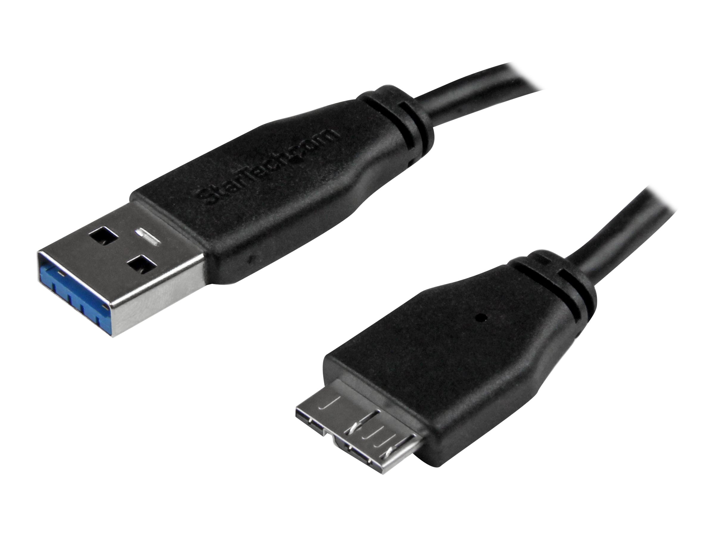 StarTech.com 1m schlankes SuperSpeed USB 3.0 A auf Micro B Kabel - St/St - USB 3.0 Anschlusskabel - USB-Kabel - Micro-USB Type B (M)