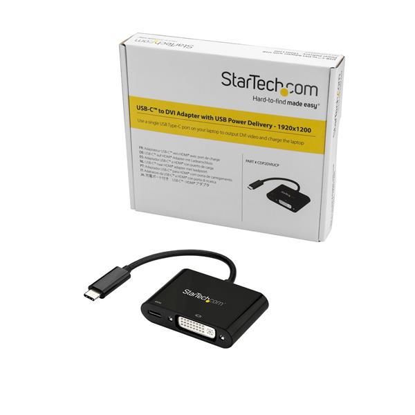StarTech.com USB-C auf DVI Adapter mit USB Stromversorgung -USB Typ C Adapter