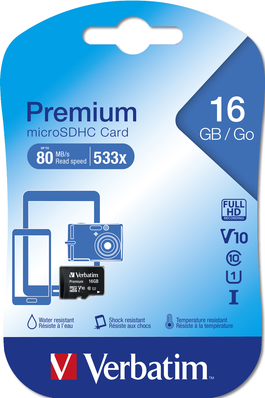 Verbatim Flash-Speicherkarte - 16 GB - Class 10