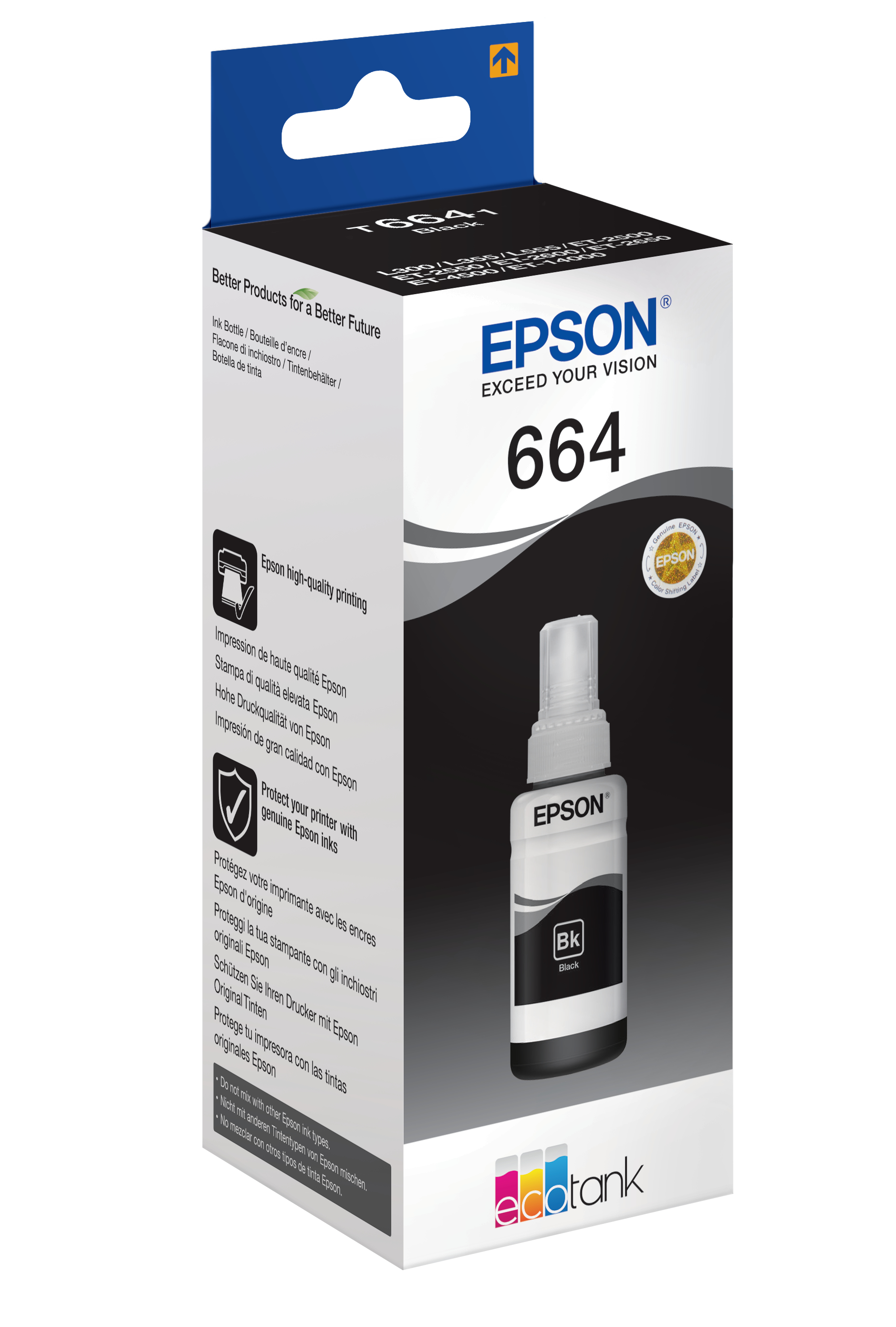 Epson T6641 - 70 ml - Schwarz - Original - Nachfülltinte