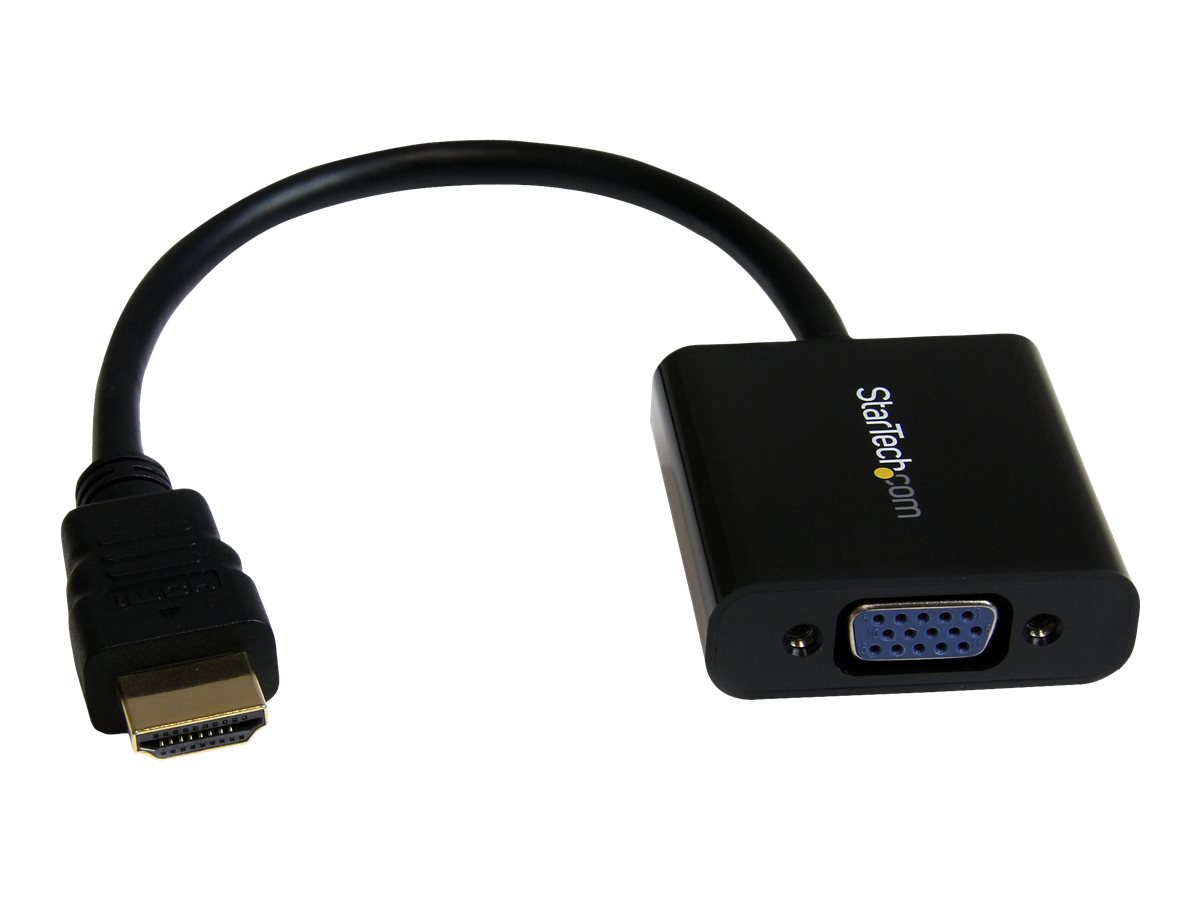 StarTech.com HDMI auf VGA Video Adapter Konverter für PC/ Laptop/ Ultrabook- 1920x1080 - Highspeed Videoschnittstellen-Converter - HDMI männlich bis HD-15 (VGA)