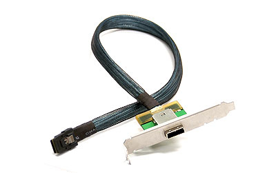 Supermicro CBL-0167L - SAS-Kabel intern zu extern - 4x Shielded Mini MultiLane SAS (SFF-8088)