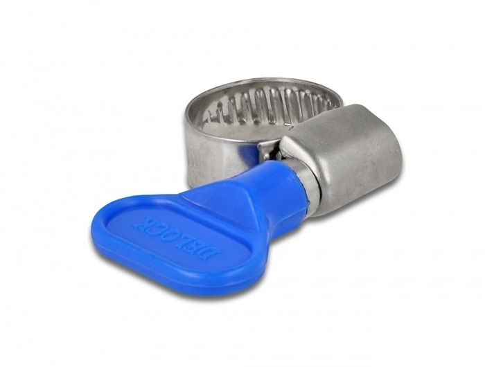 Delock Schlauchschelle - geeignet für 10 - 16 mm Schlauch - Blau (Packung mit 10)