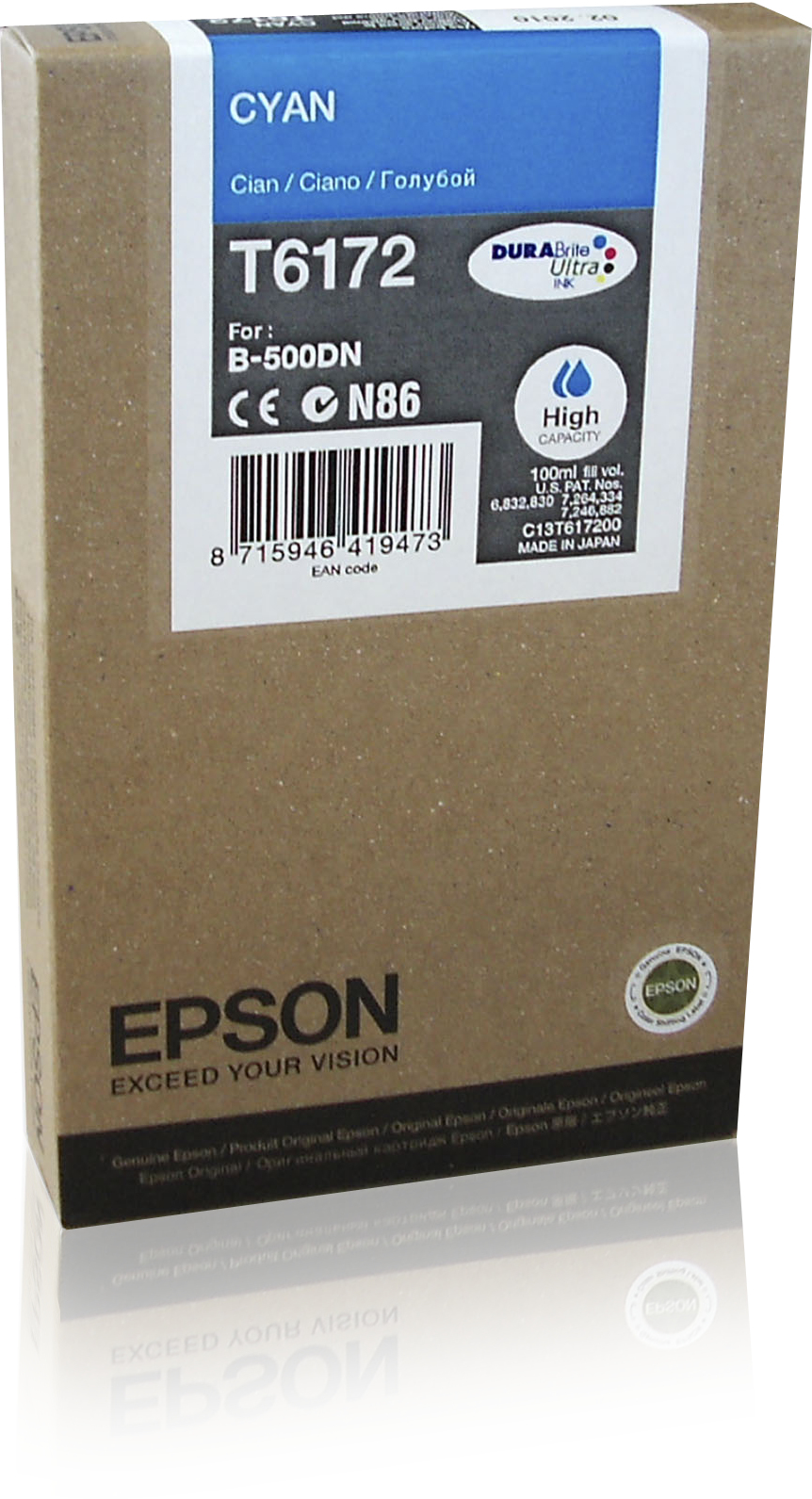 Epson T6172 - 100 ml - mit hoher Kapazität - Cyan