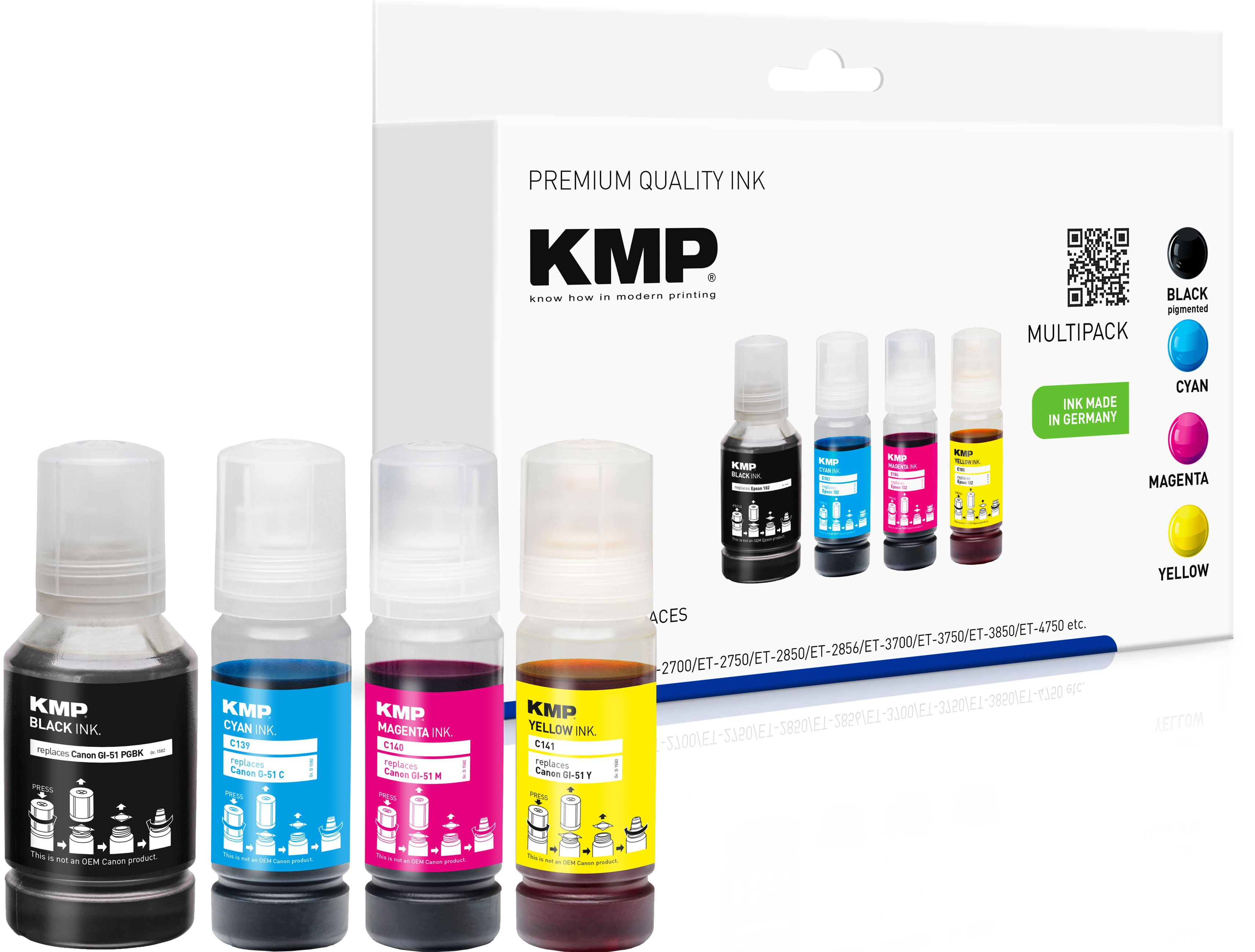 KMP 1582,1005 - 135 ml - 210 ml - 6000 Seiten - 4 Stück(e) - Multipack