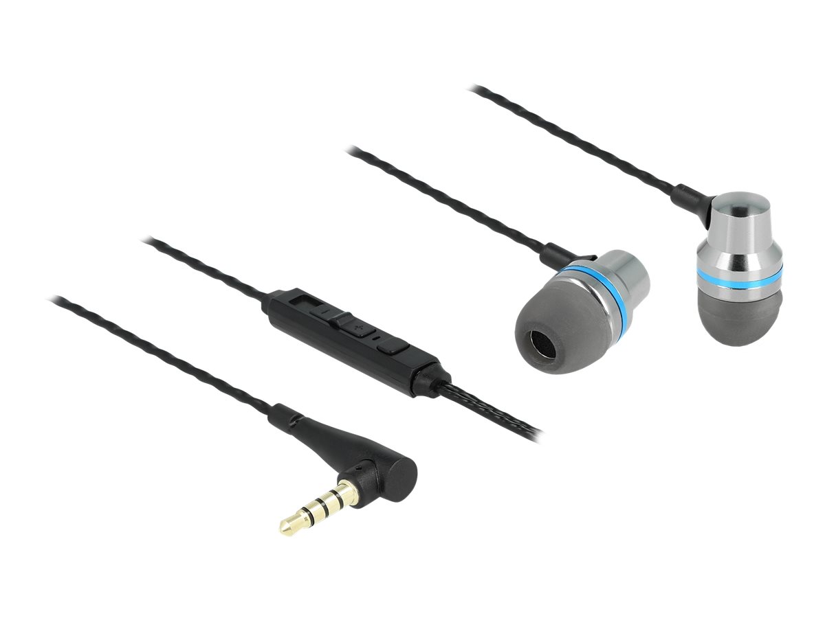 Delock Ohrhörer mit Mikrofon - im Ohr - kabelgebunden
