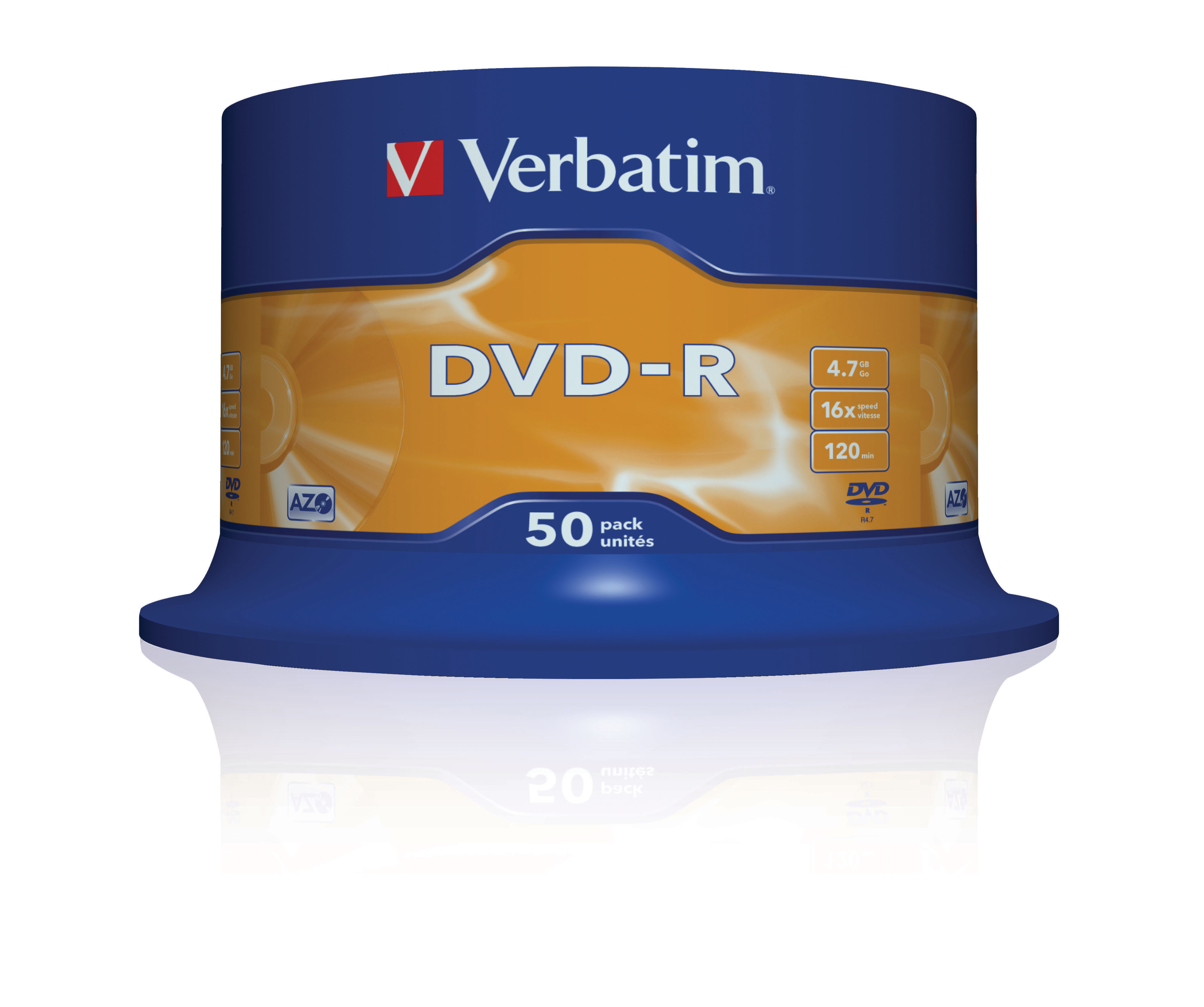 Verbatim 50 x DVD-R - 4.7 GB 16x - mattsilber