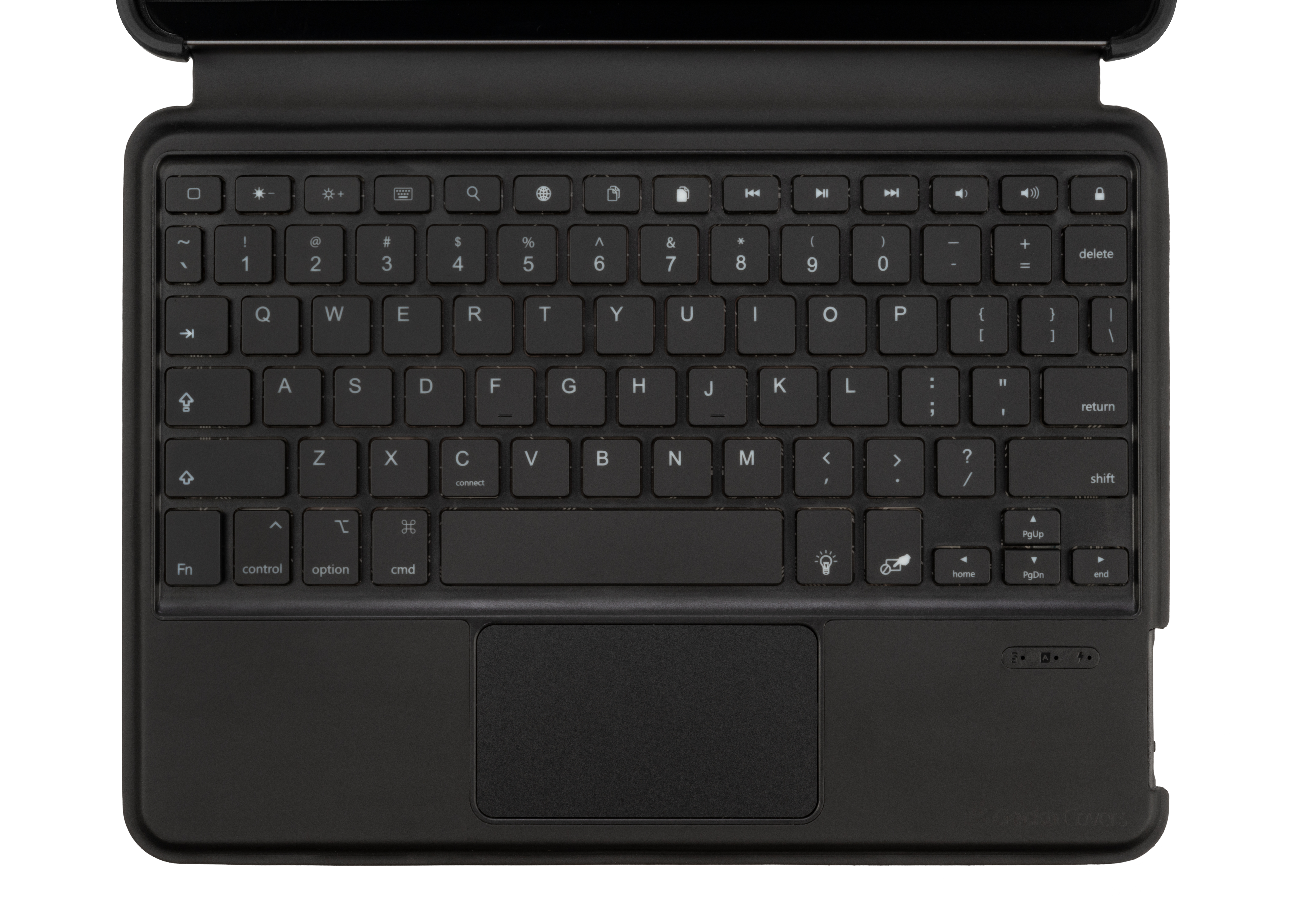 Xtorm Gecko - Tastatur und Foliohülle (Tastatur-Cover) - mit Touchpad - hinterleuchtet - Bluetooth - Dunkelgrau Tastatur, Dunkelgrau Gehäuse - für Apple 11-inch iPad Pro (3. Generation)