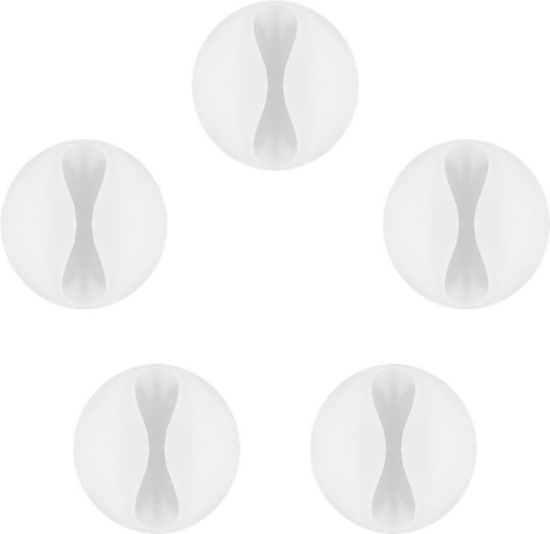 Wentronic goobay - Kabelklammer - weiß (Packung mit 5)