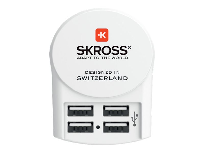 SKROSS Netzteil - 35 Watt - 4.8 A - 4 Ausgabeanschlussstellen (USB)