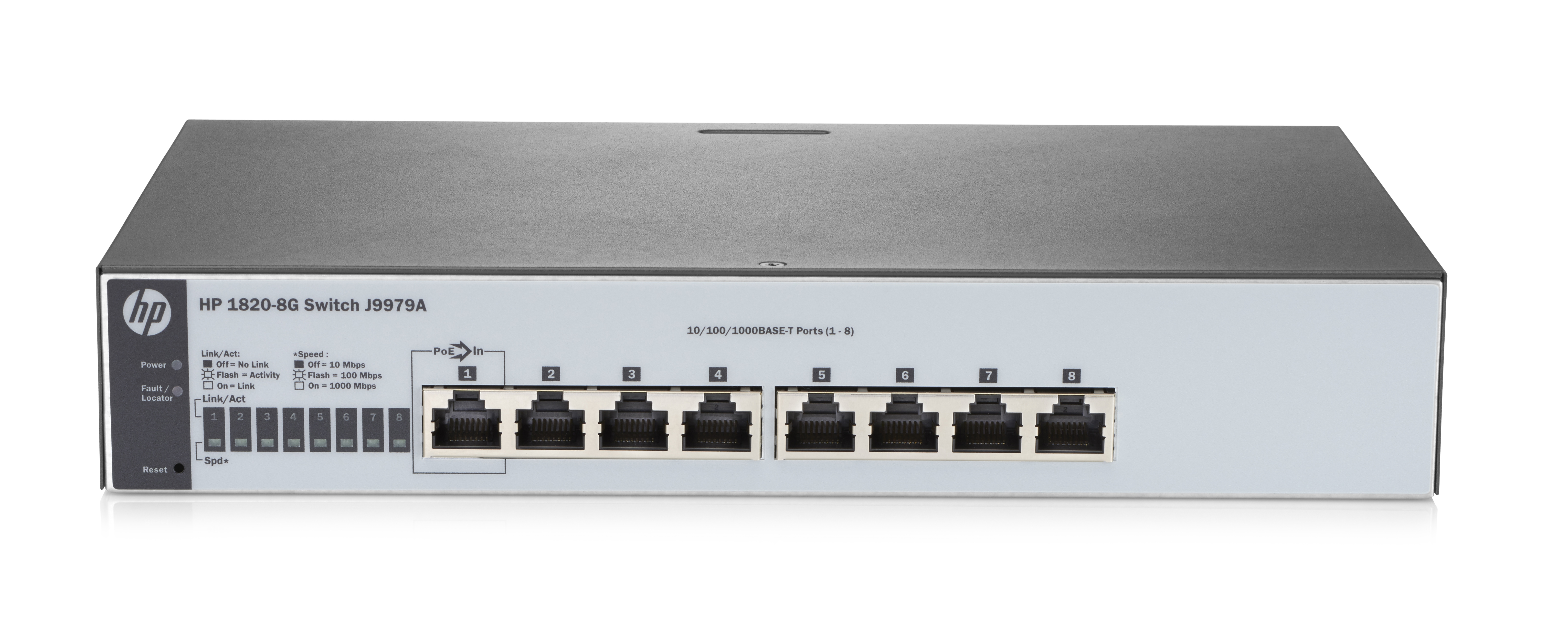 HPE 1820-8G - Switch - managed - 8 x 10/100/1000