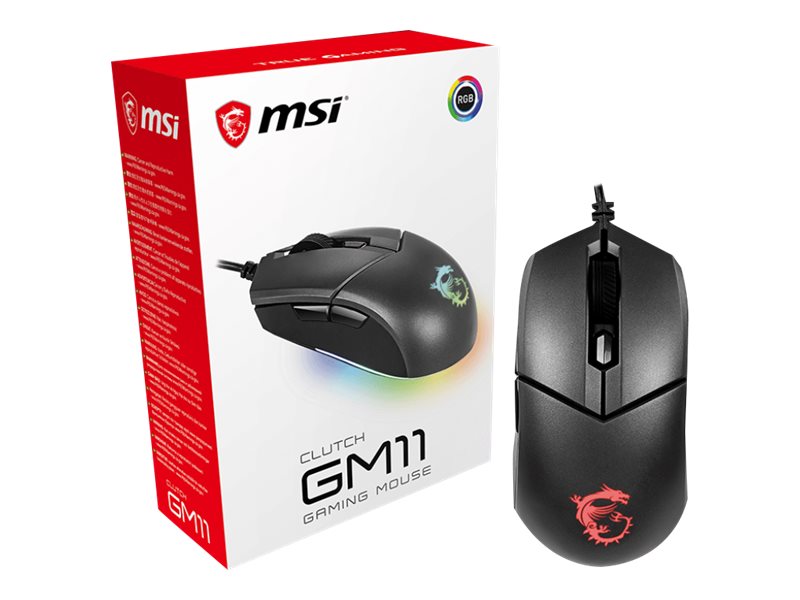 MSI Clutch GM11 Gaming - Maus - rechts- und linkshändig