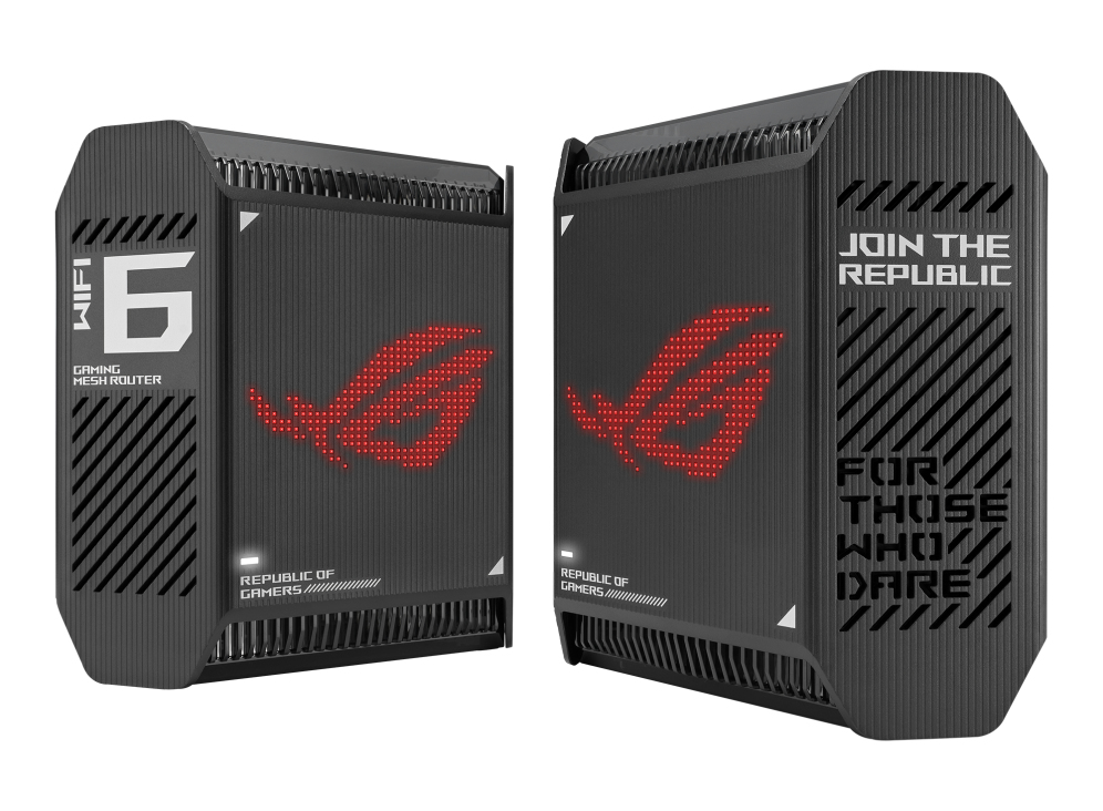 ASUS ROG Rapture GT6 Black 2PK AX10000 Whole-Home Tri-band Mesh WiFi 6 Router 802.11 - Router - WLAN