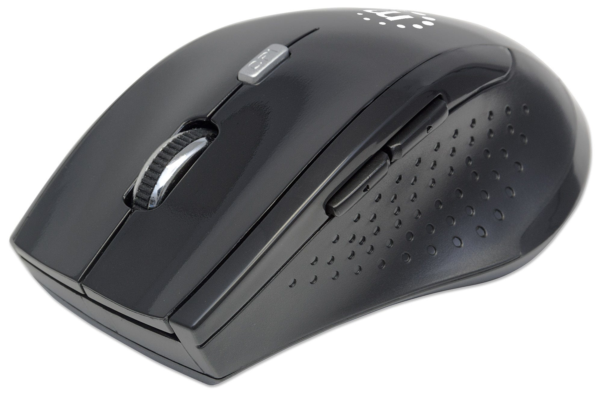 Manhattan Curve Wireless Mouse, Black, Adjustable DPI (800, 1200 or 1600dpi)