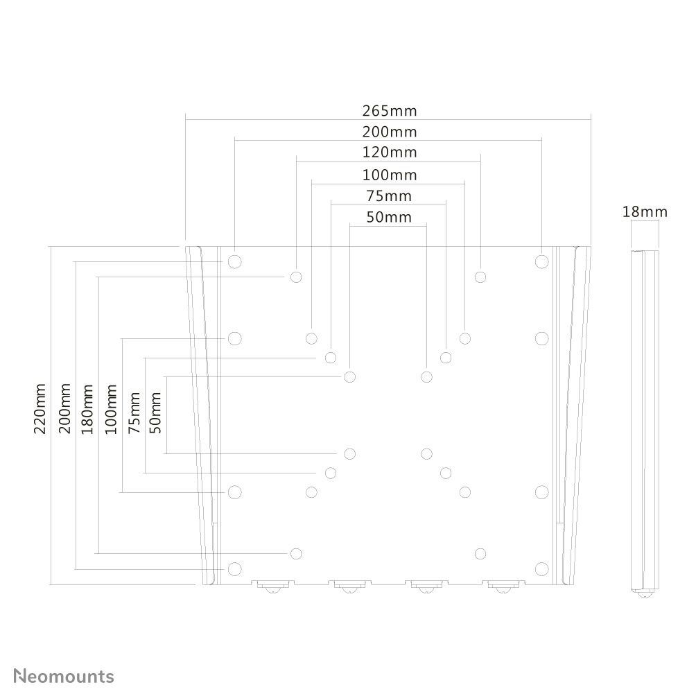 Neomounts by Newstar FPMA-W110 - Klammer - für LCD-Display (fest)