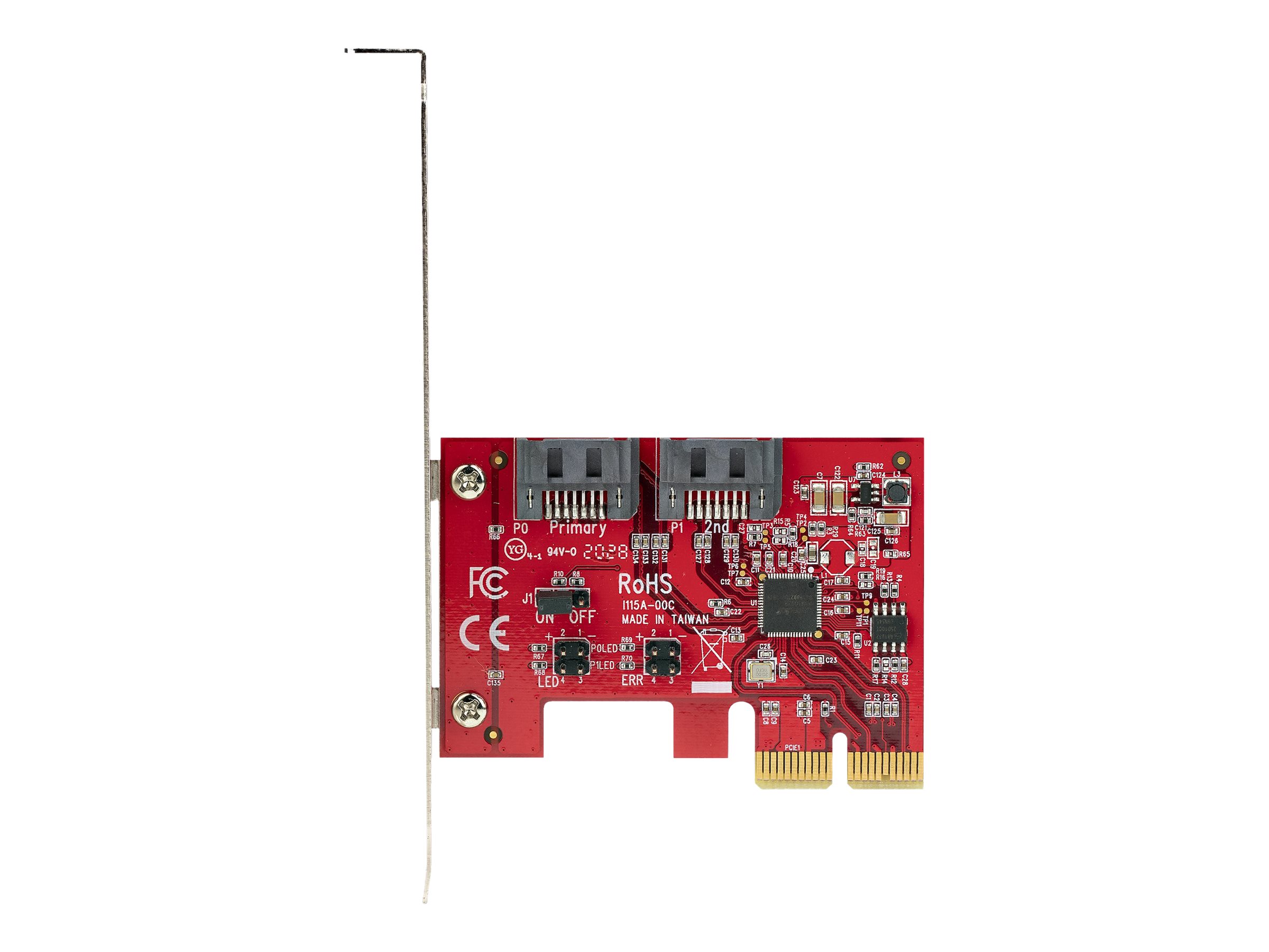 StarTech.com 2 Port PCIe SATA RAID Kontroller - PCIe SATA hardware RAID Controller - PCIe Festplatten/SSD RAID Controller/Karte - Full/Low Profil Blende - ASM1062R SATA RAID (2P6GR-PCIE-SATA-CARD)