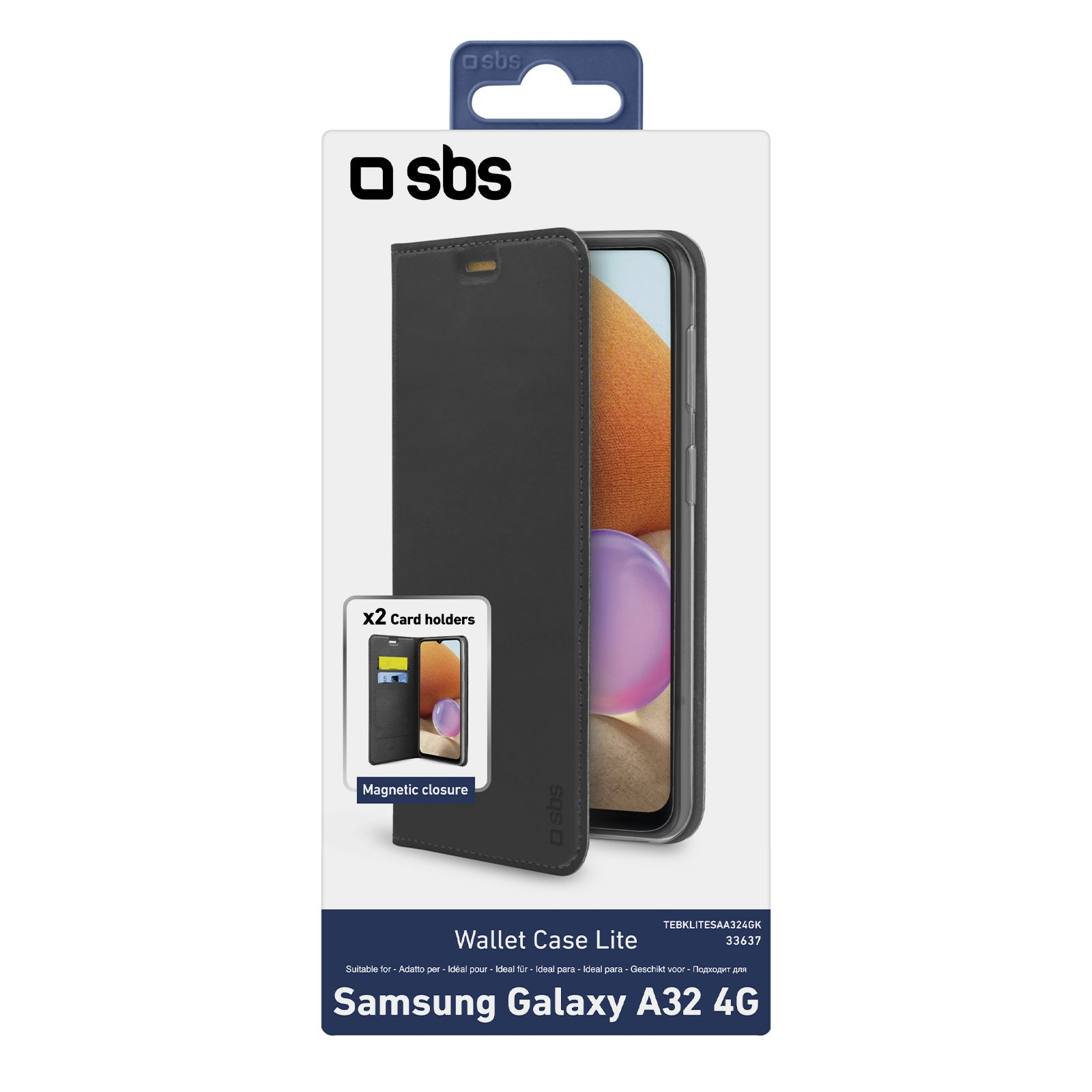 SBS Book Wallet Lite Samsung Galaxy A32 4G schwarz
