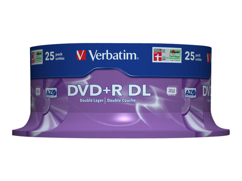 Verbatim 25 x DVD+R DL - 8.5 GB 8x - mattsilber
