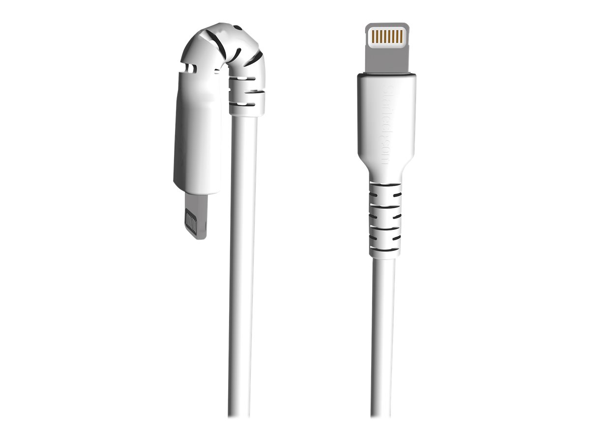 StarTech.com 1m USB-A auf Lightning-Kabel - Hochbelastbare, robuste Aramidfaser - USB Typ-A auf Lightningkabel - Lade-/Synchronisationskabel - Apple MFi-zertifiziert iPad/iPhone 12 - Weiß (RUSBLTMM1M)