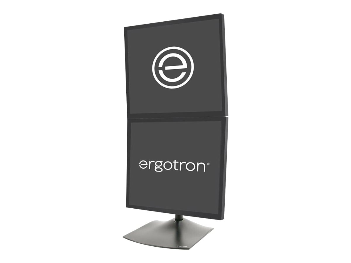Ergotron DS100 - Befestigungskit (2 Drehgelenke, 2 VESA-Adapter, Basis, 28" Stange) - schmal - für 2 LCD-Displays - Aluminium, Stahl - Schwarz - Bildschirmgröße: bis zu 68,6 cm (bis zu 27 Zoll)