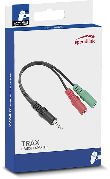 SPEEDLINK TRAX - Headsetadapter - Stereo Mini-Klinkenstecker weiblich zu 4-poliger Mini-Stecker männlich