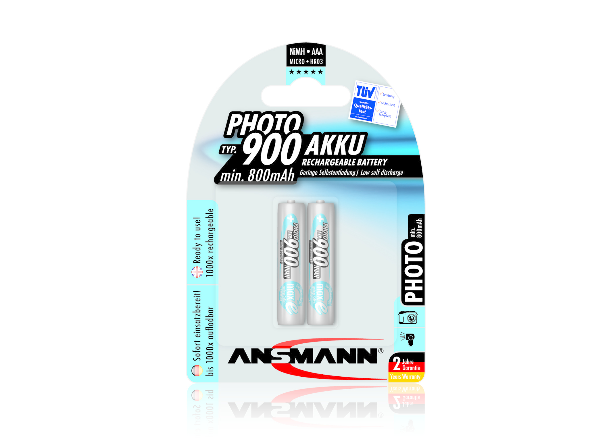 Ansmann Micro Photo - Batterie 2 x AAA - NiMH - (wiederaufladbar)