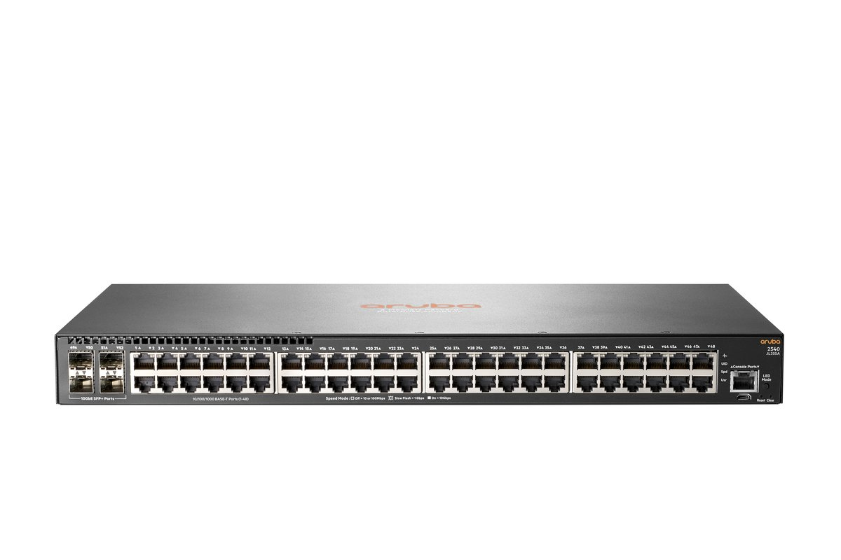 HPE Aruba 2540 48G 4SFP+ - Switch - managed - 48 x 10/100/1000 + 4 x 10 Gigabit Ethernet / 1 Gigabit Ethernet SFP+