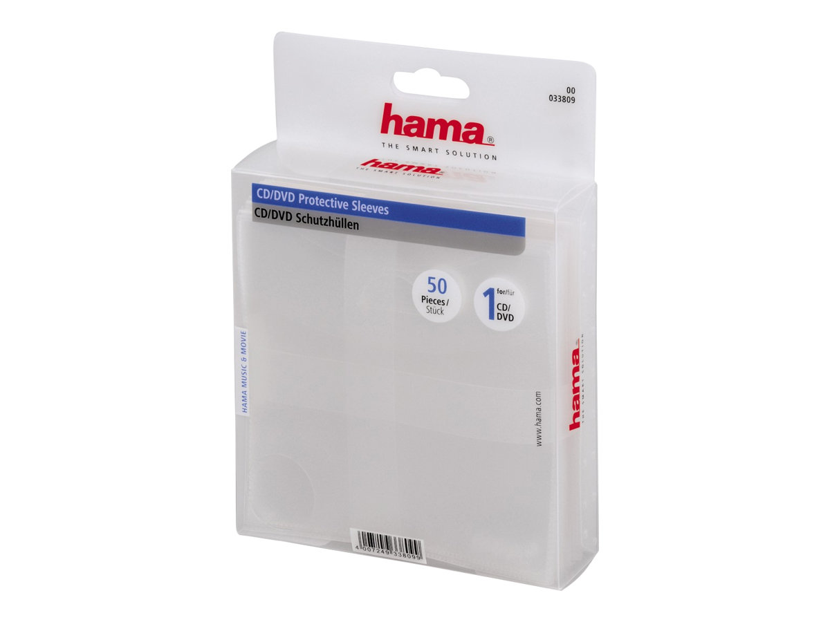 Hama CD-/DVD-Hülle - durchsichtig (Packung